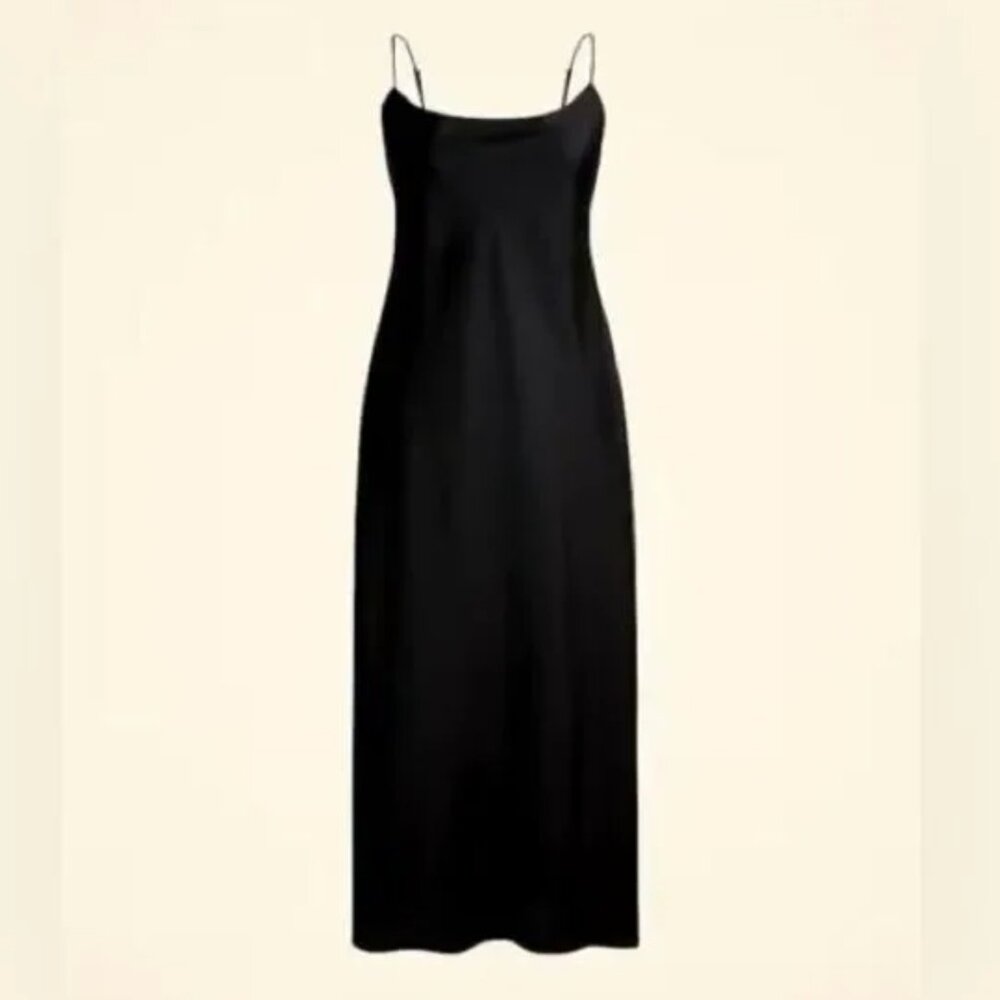 Black J. Crew Gwyneth Maxi Slip Dress 0